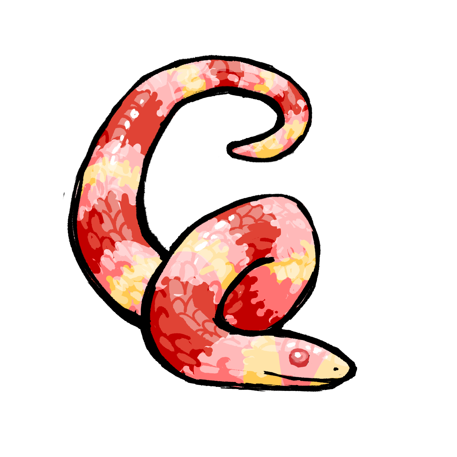 Albino Nelson's Milk Snake artwork
